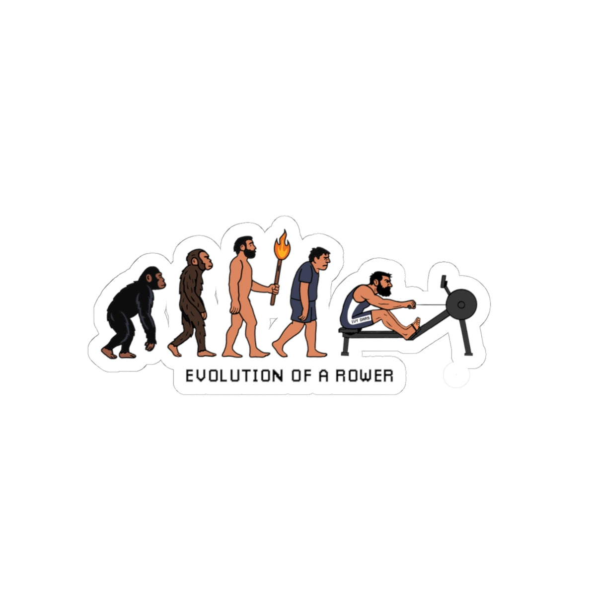 Evolution of a Rower Sticker